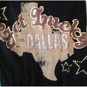 nwot get lucky in DALLAS tank top shirt size xs extra small